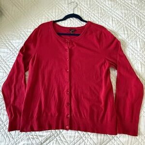 Women's Red Button-Up Sweater - Talbot’s Classic